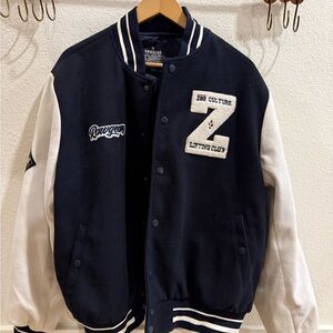 Navy Blue Rawgear letterman jacket